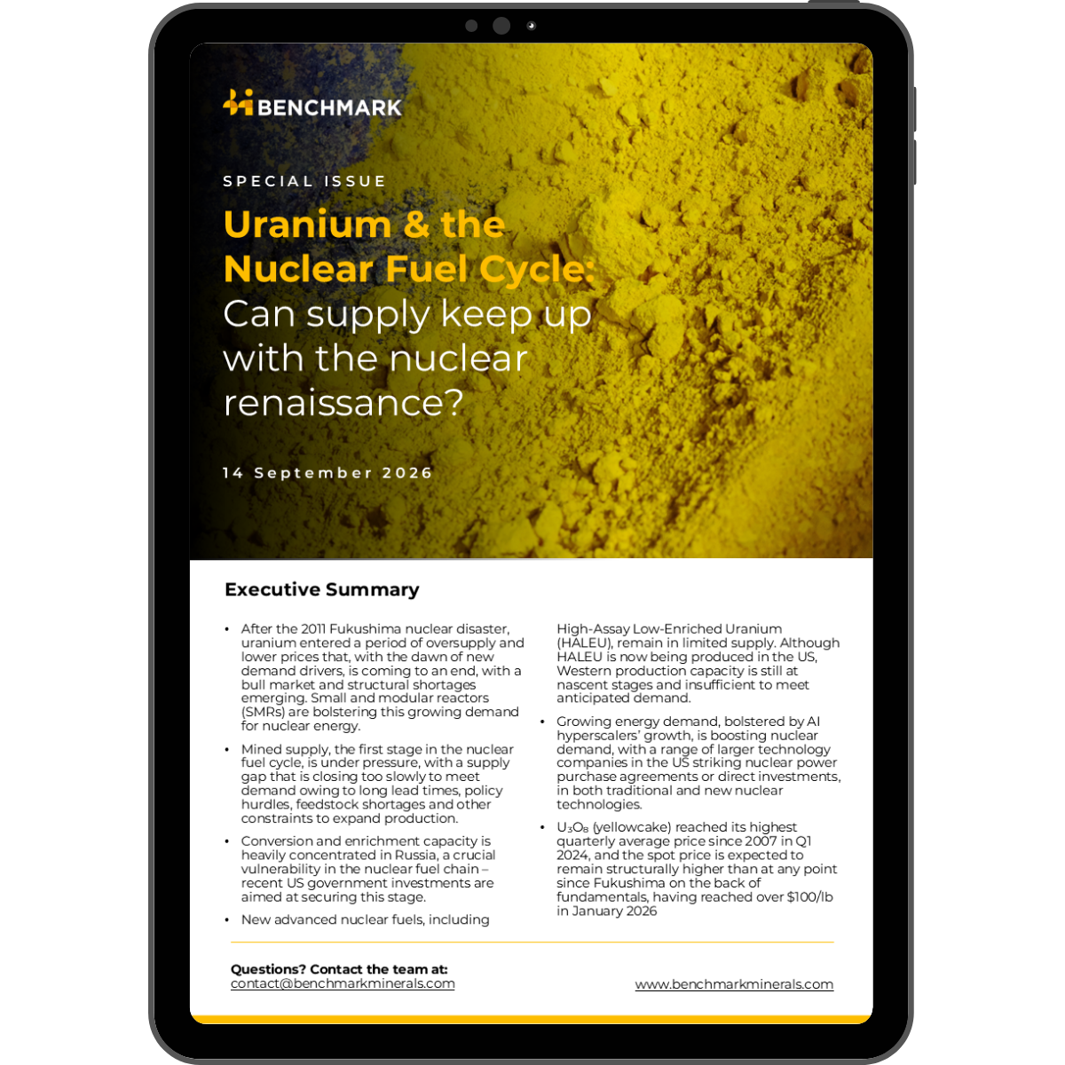 Uranium & the Nuclear Fuel Cycle: Can supply keep up with the nuclear renaissance?