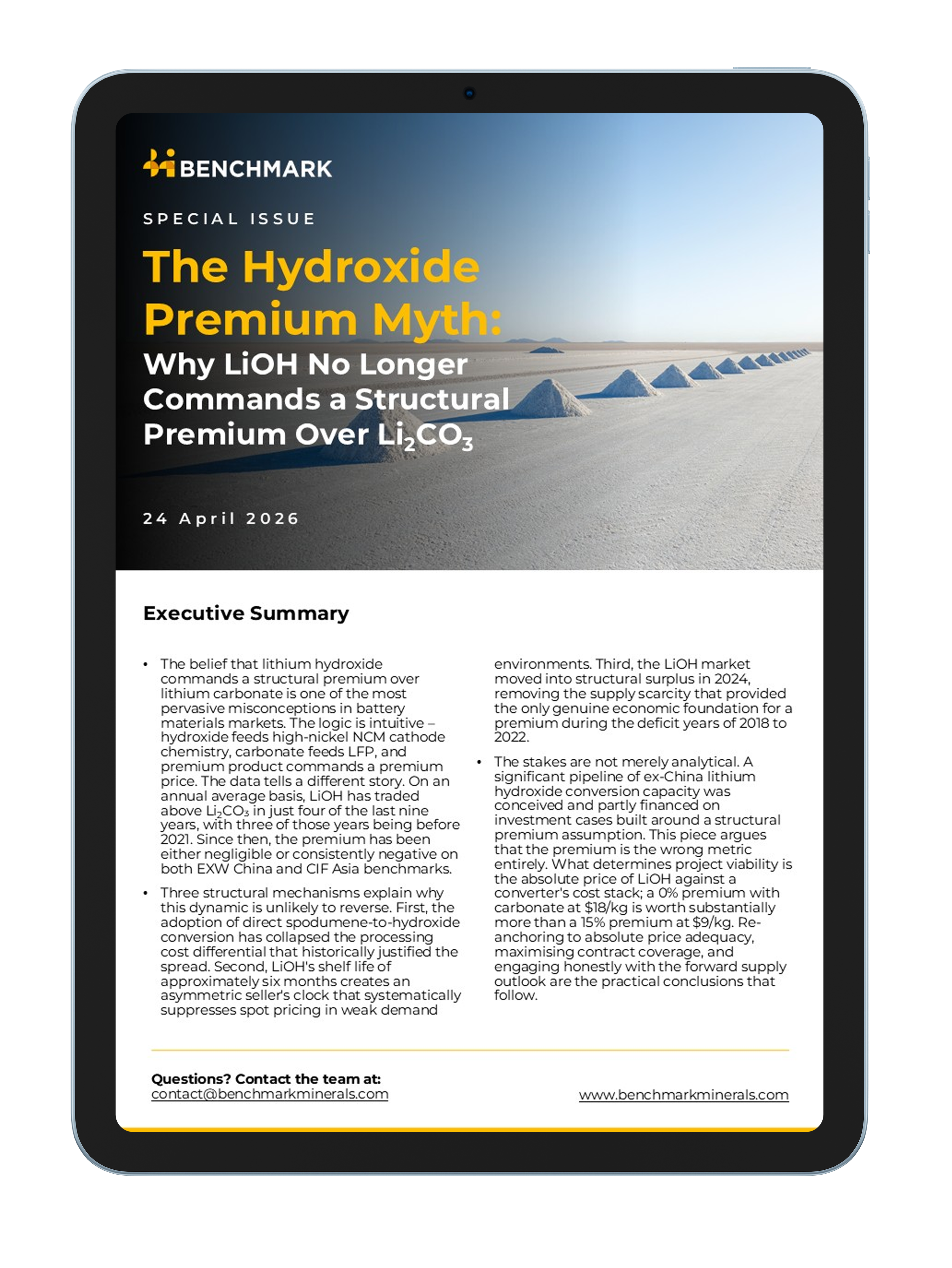 The Hydroxide Premium Myth: Why LiOH No Longer Commands a Structural Premium Over Li2CO3